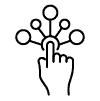 Finger pressing button icon