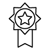 Badge with star icon