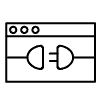 Plug & computer window icon